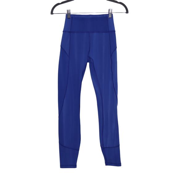 LULULEMON In Movement Tight Spray Dye Everlux Blue Legging Stretch Women's 2 - Picture 1 of 10